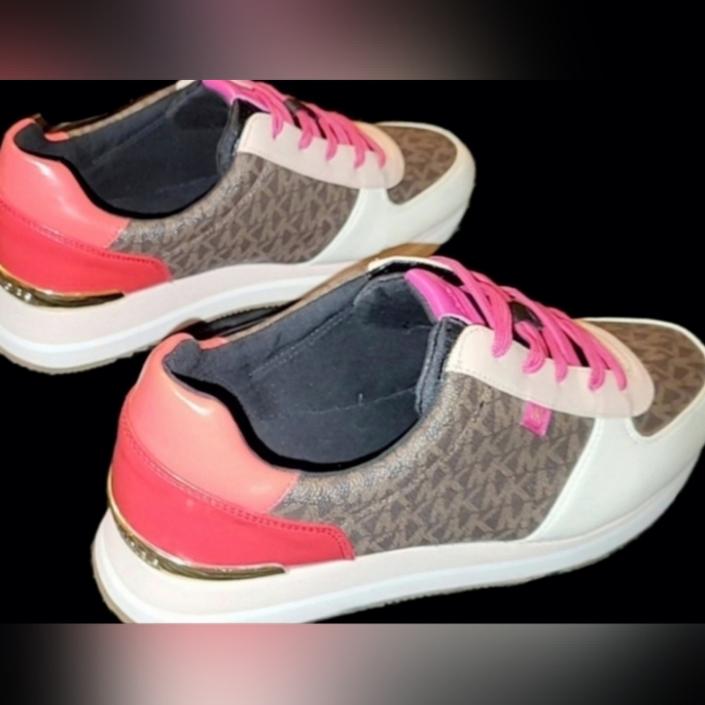 Michael Kors Monique Trainer Pink/Brown - Picture 8 of 11